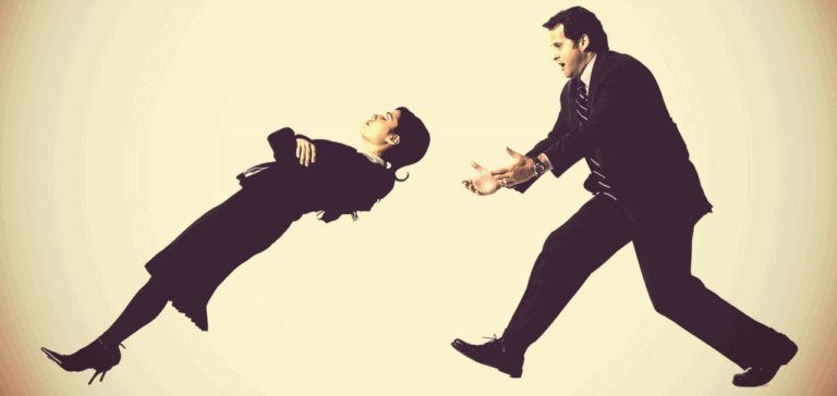 business people in trust fall